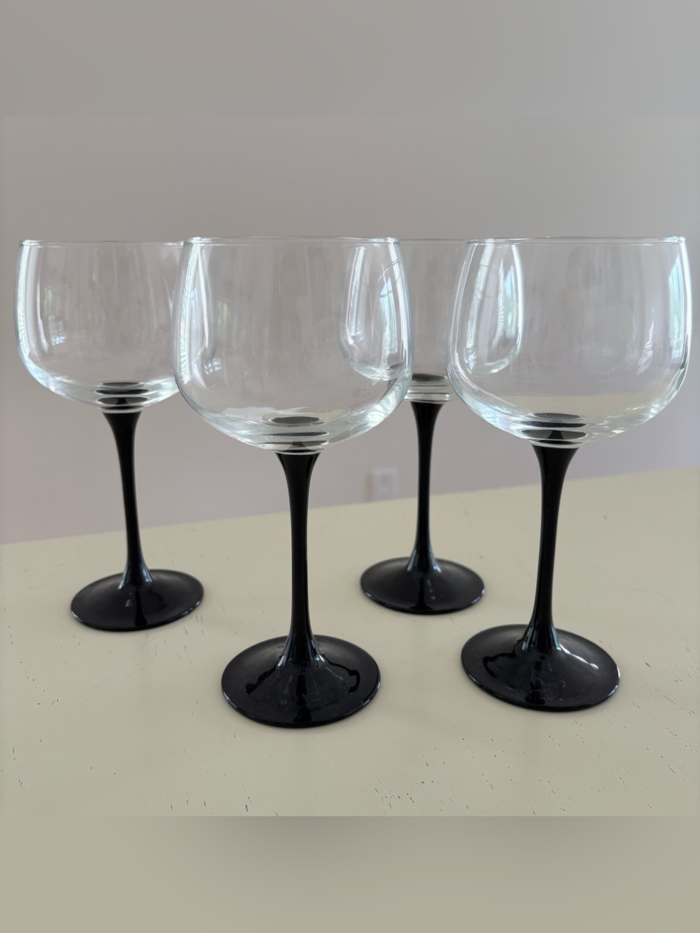 Luminarc red wine glasses Vintage 90s